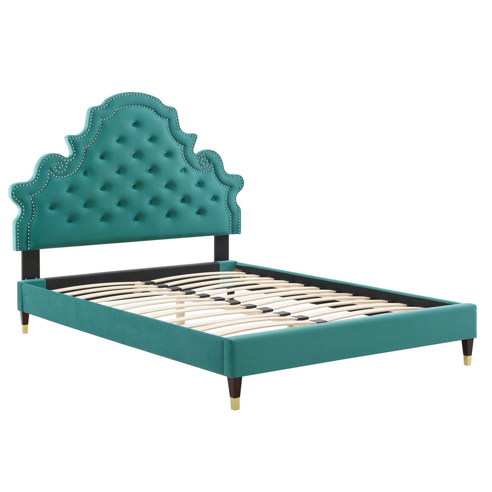 Modway Gwyneth Tufted Performance Velvet Twin Platform Bed - MOD-6755 | Beds | Modishstore - 45