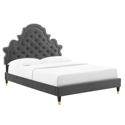 Modway Gwyneth Tufted Performance Velvet Full Platform Bed - MOD-6758 | Beds | Modishstore - 2