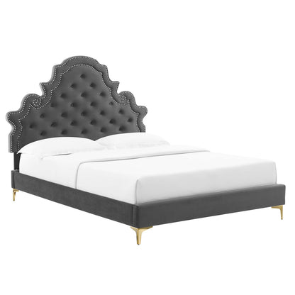 Modway Gwyneth Tufted Performance Velvet King Platform Bed - MOD-6760 | Beds | Modishstore - 2