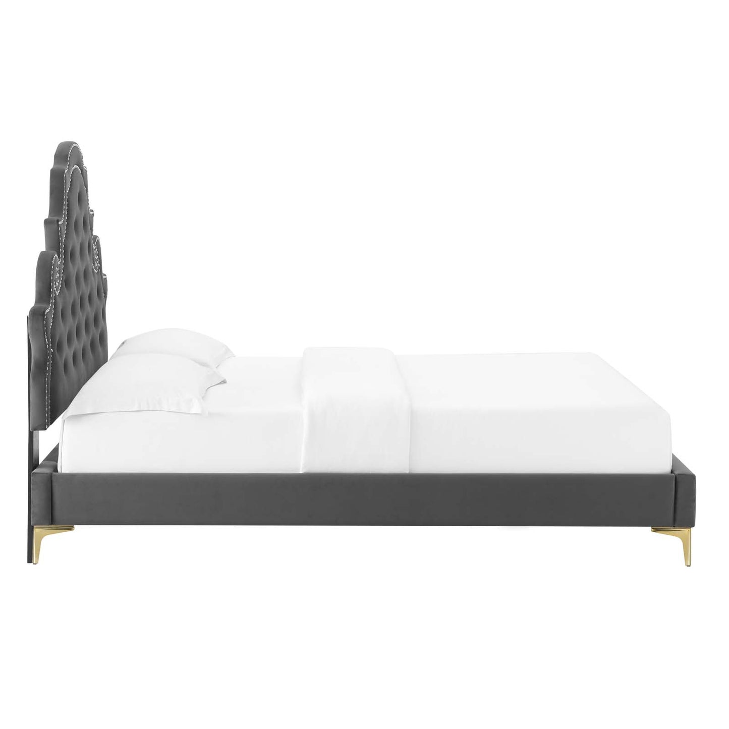 Modway Gwyneth Tufted Performance Velvet King Platform Bed - MOD-6760 | Beds | Modishstore - 6