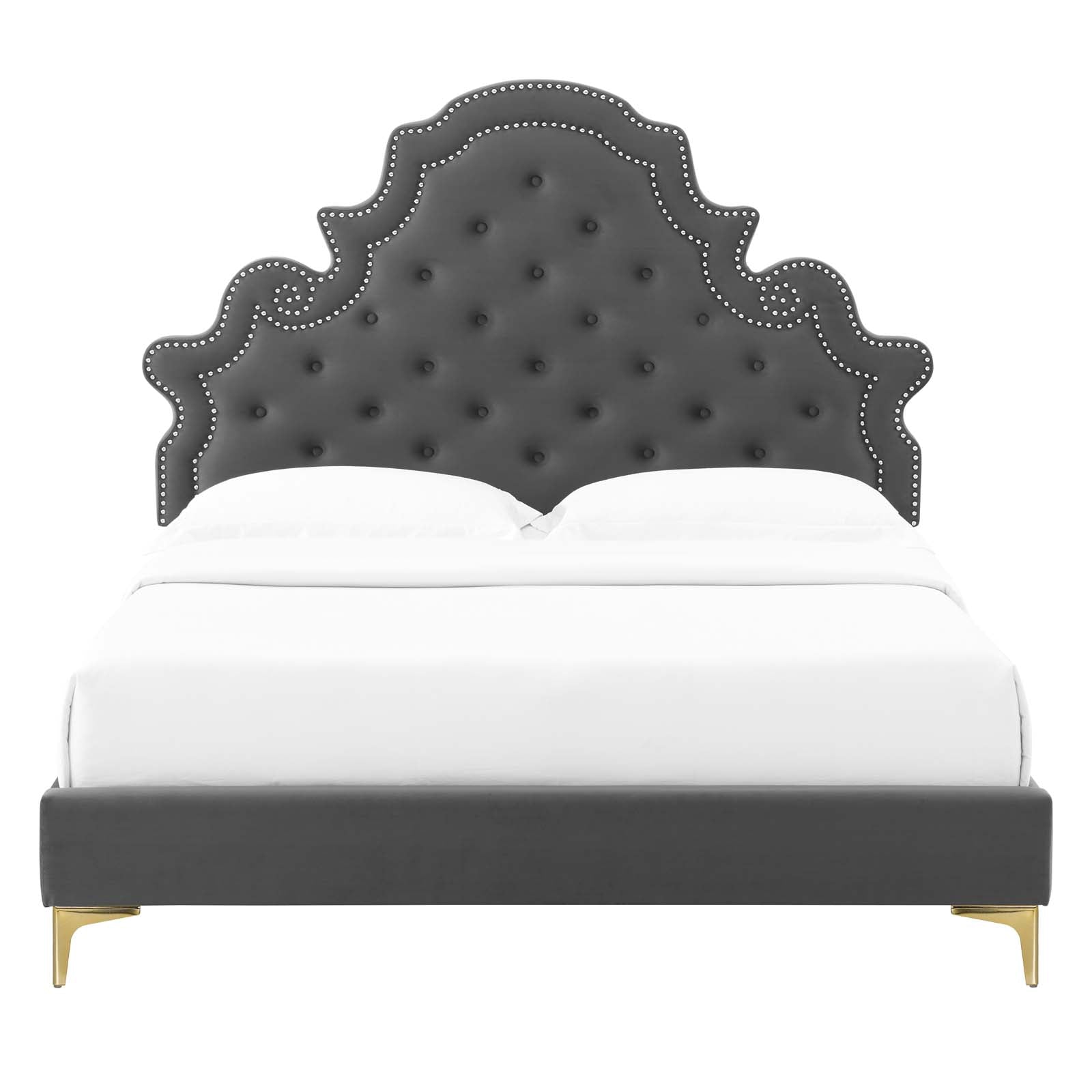 Modway Gwyneth Tufted Performance Velvet King Platform Bed - MOD-6760 | Beds | Modishstore - 7