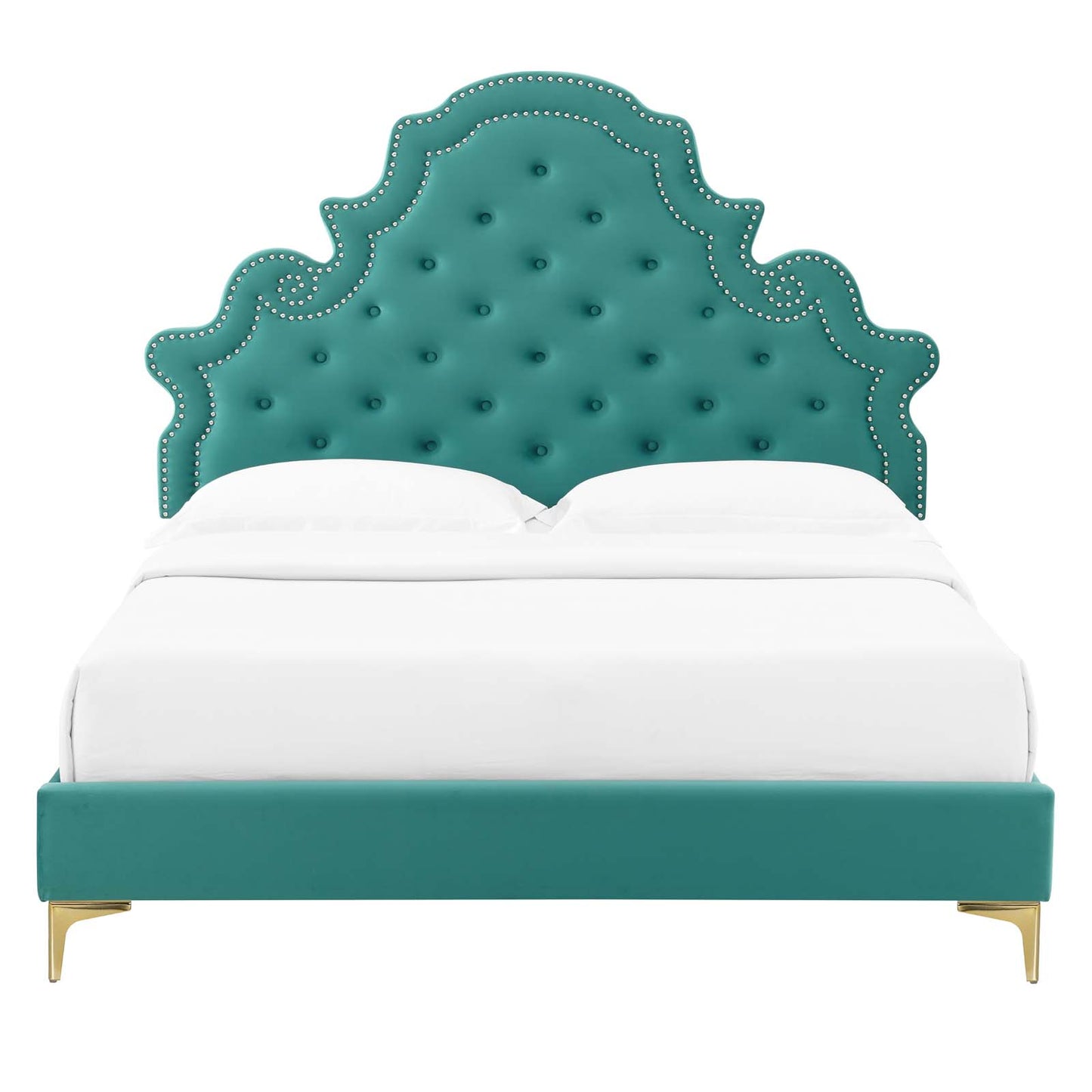 Modway Gwyneth Tufted Performance Velvet King Platform Bed - MOD-6760 | Beds | Modishstore - 49