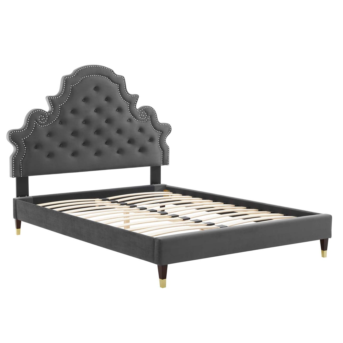 Modway Gwyneth Tufted Performance Velvet King Platform Bed - MOD-6761 | Beds | Modishstore - 3