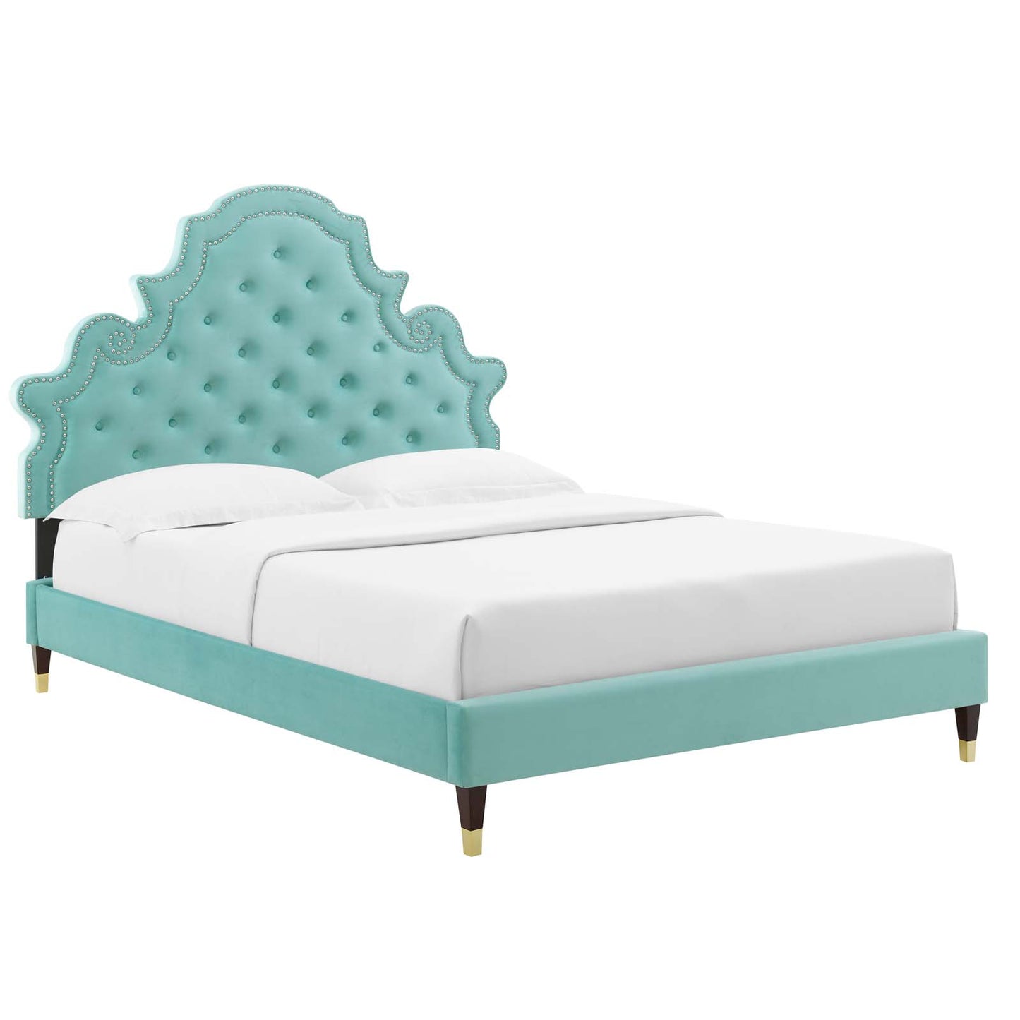 Modway Gwyneth Tufted Performance Velvet King Platform Bed - MOD-6761 | Beds | Modishstore - 23