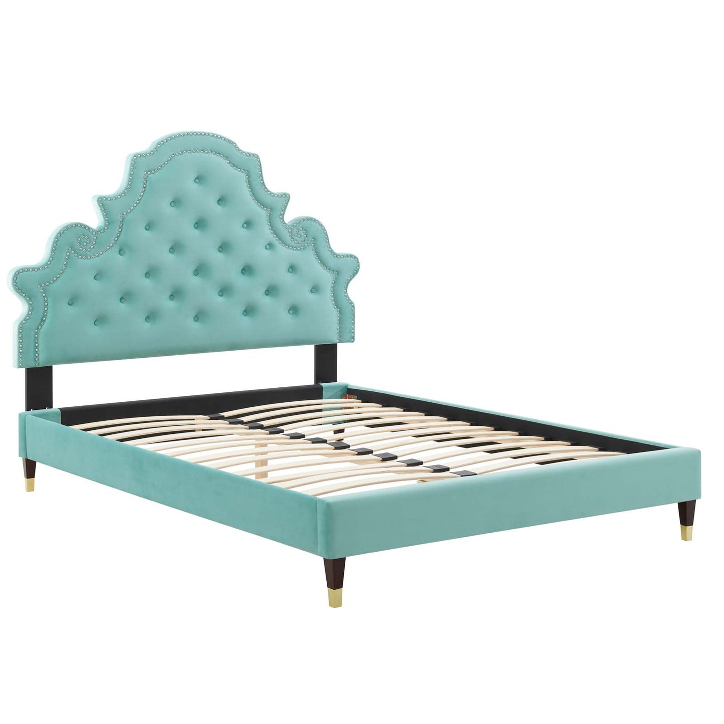 Modway Gwyneth Tufted Performance Velvet King Platform Bed - MOD-6761 | Beds | Modishstore - 24