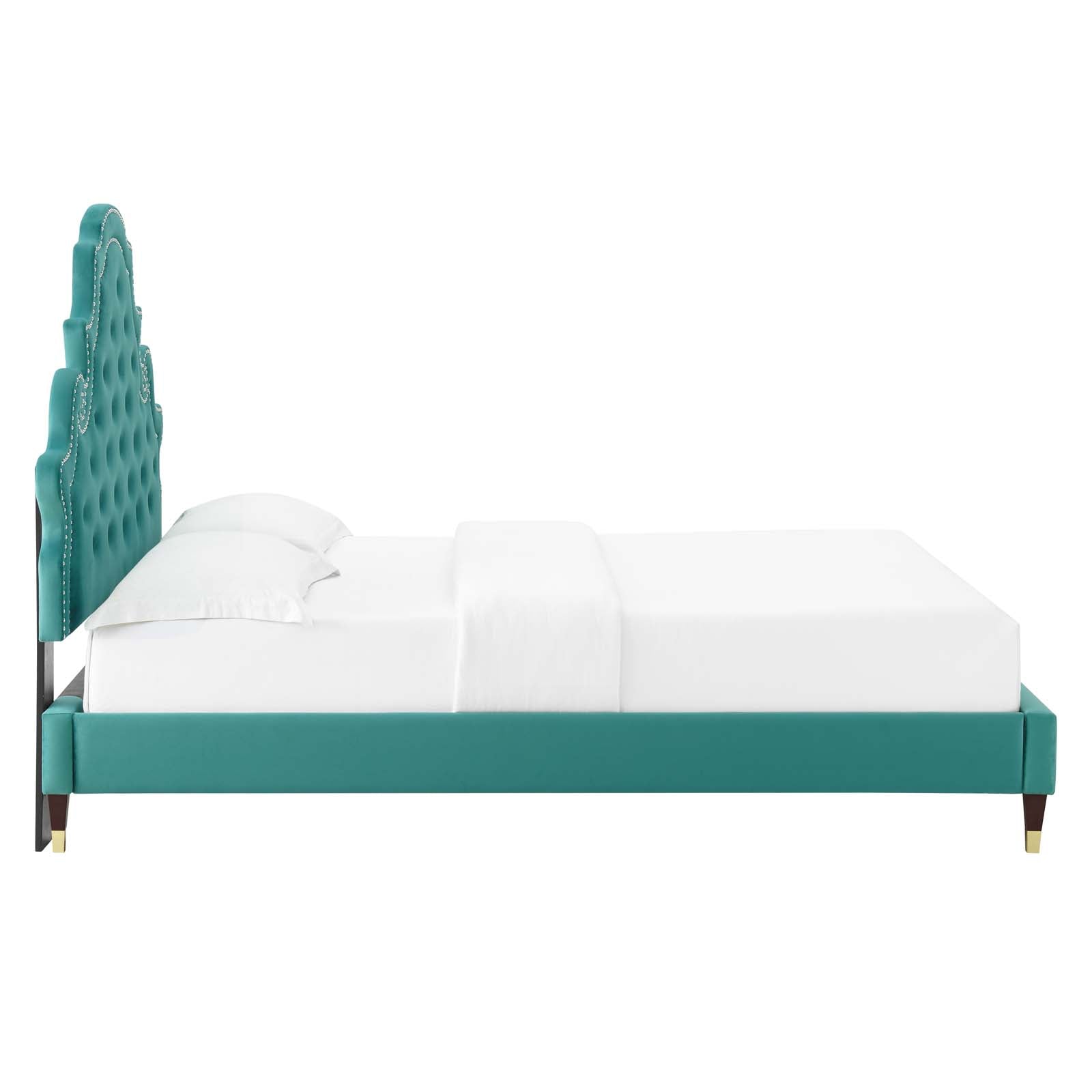 Modway Gwyneth Tufted Performance Velvet King Platform Bed - MOD-6761 | Beds | Modishstore - 48