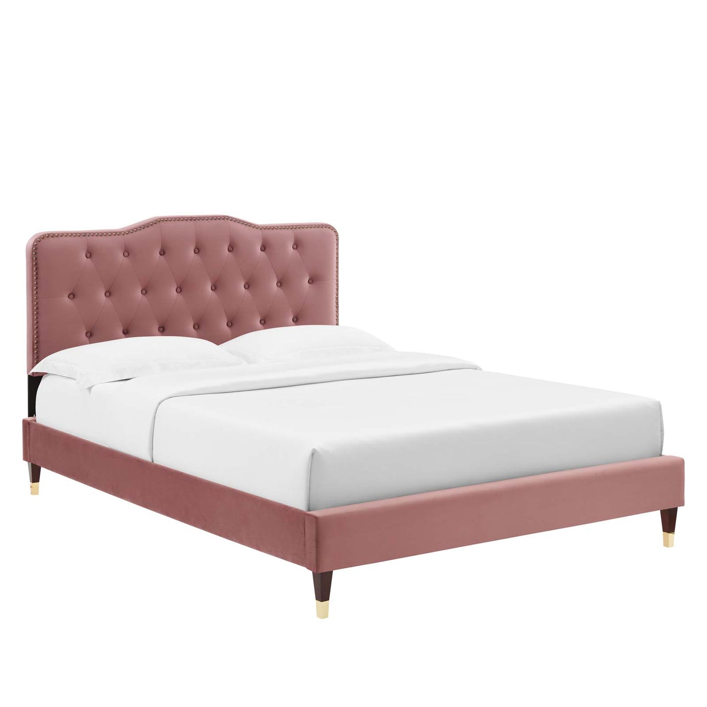 Amber Performance Velvet Queen Platform Bed By Modway - MOD-6776 | Beds | Modishstore - 16