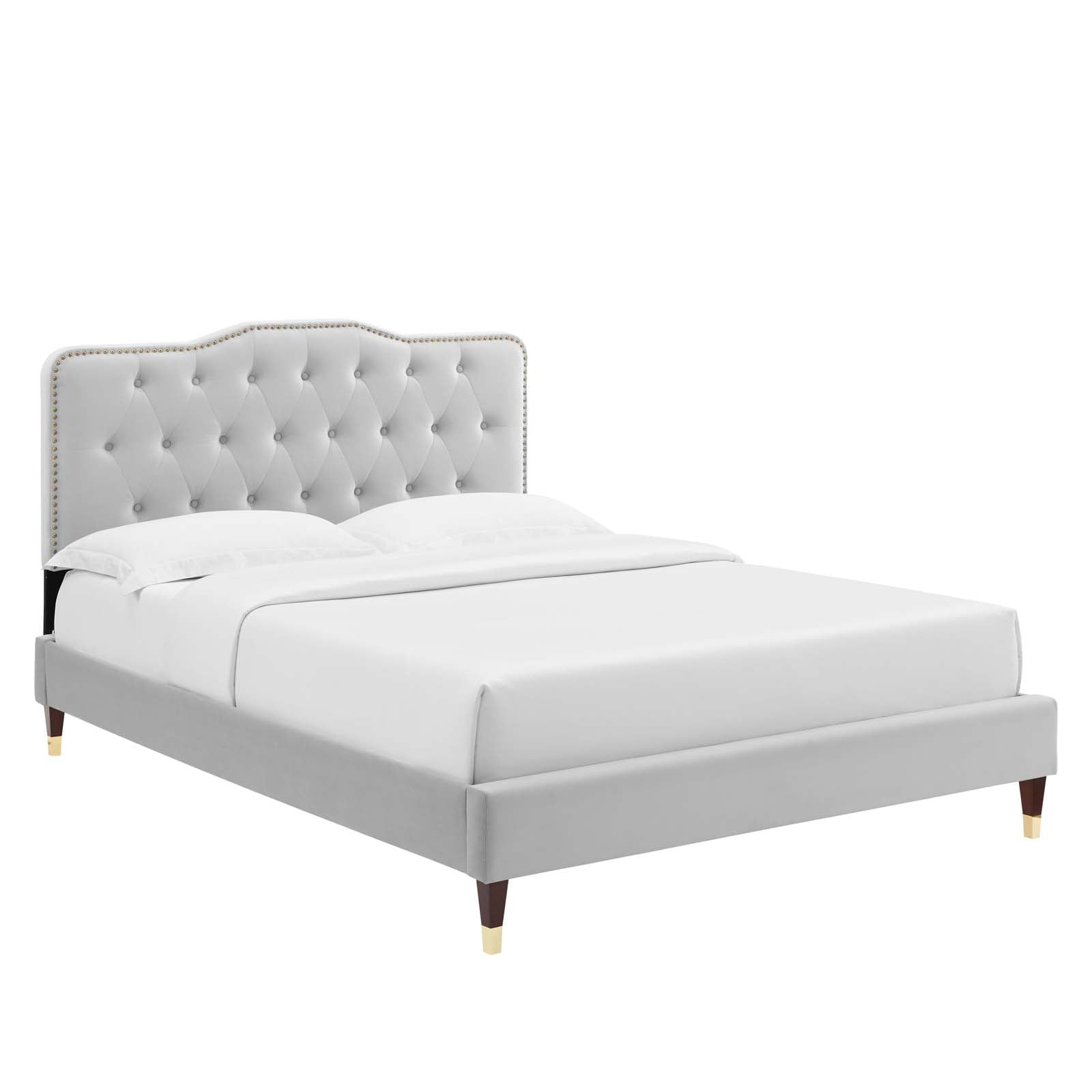 Amber Performance Velvet Queen Platform Bed By Modway - MOD-6776 | Beds | Modishstore - 30