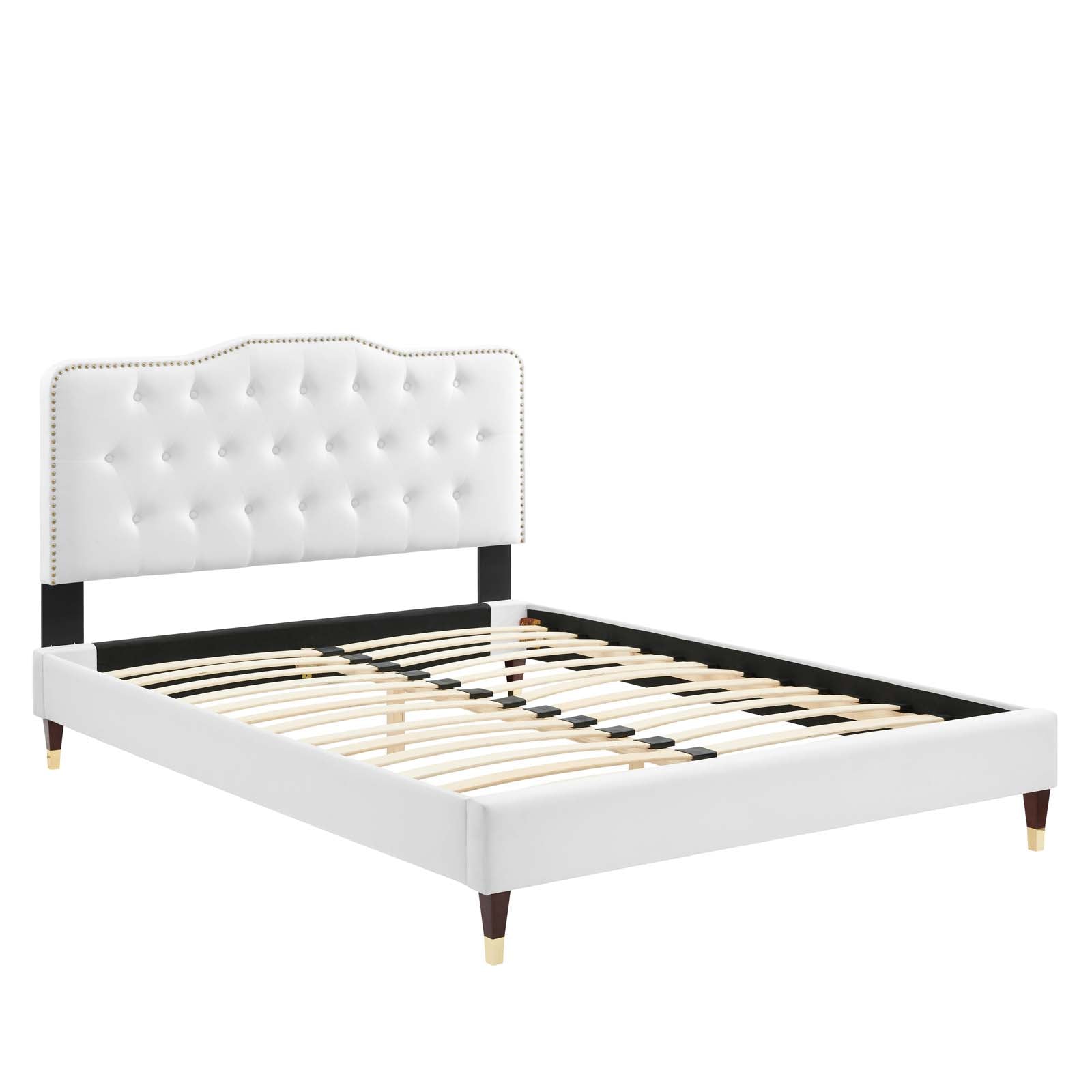 Amber Performance Velvet Queen Platform Bed By Modway - MOD-6776 | Beds | Modishstore - 105