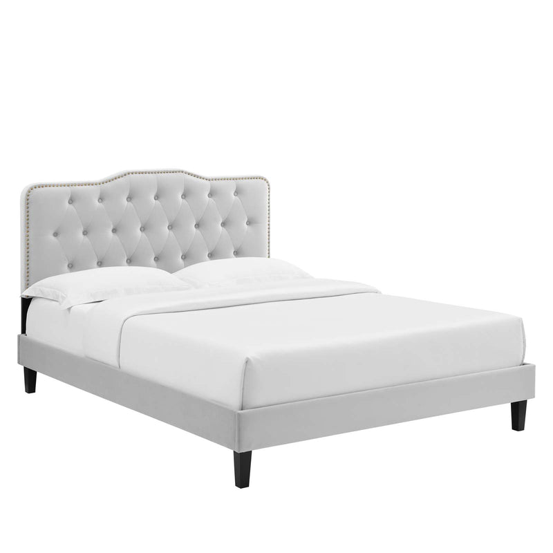 Amber Performance Velvet Twin Platform Bed By Modway - MOD-6780 | Beds | Modishstore - 29