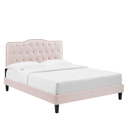 Amber Performance Velvet Twin Platform Bed By Modway - MOD-6780 | Beds | Modishstore - 71