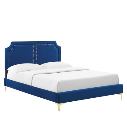 Novi Performance Velvet Twin Bed By Modway - MOD-6788 | Beds | Modishstore - 23