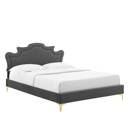 Neena Performance Velvet Twin Bed By Modway - MOD-6790 | Beds | Modishstore - 1