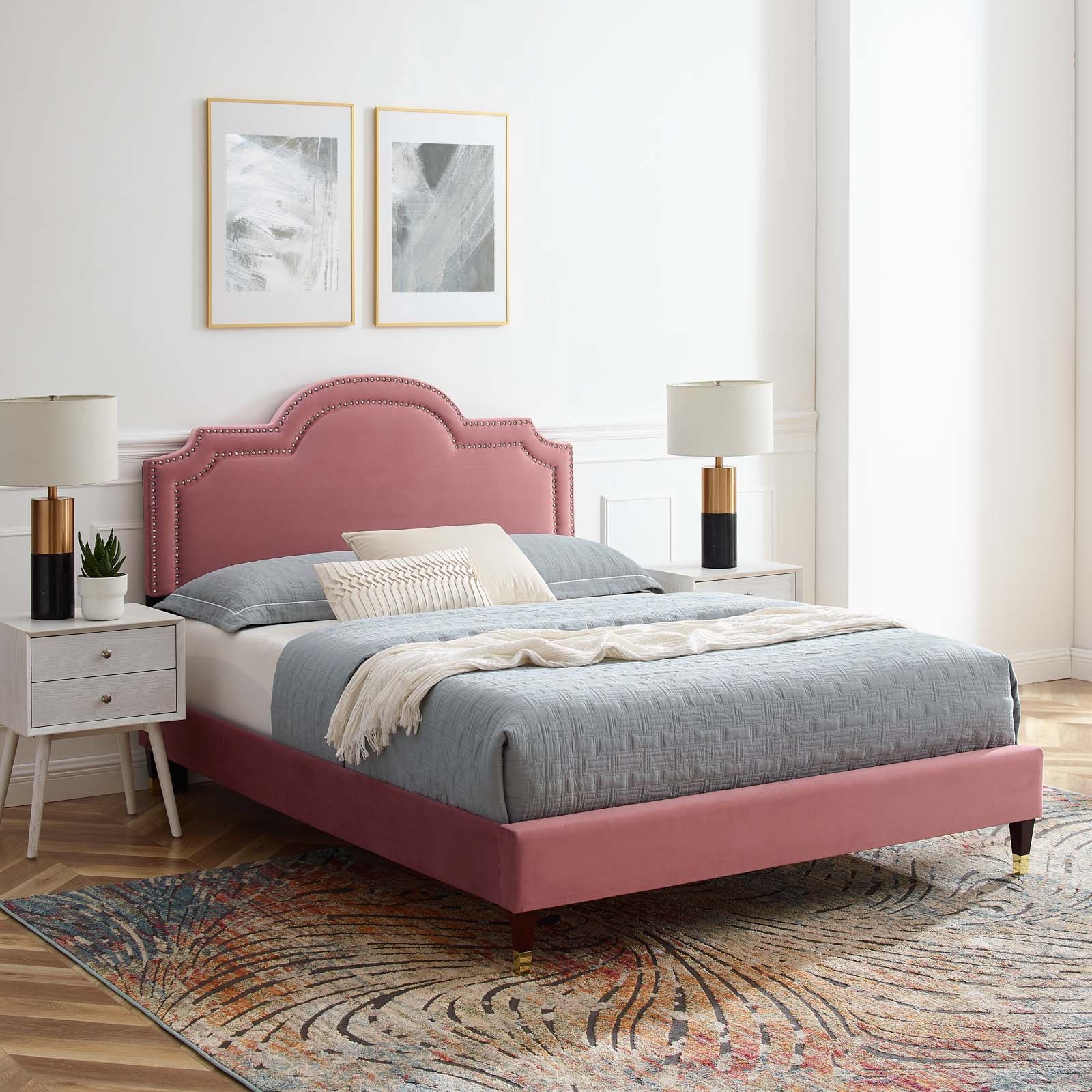 Aviana Performance Velvet Twin Bed By Modway - MOD-6794 | Beds | Modishstore - 15