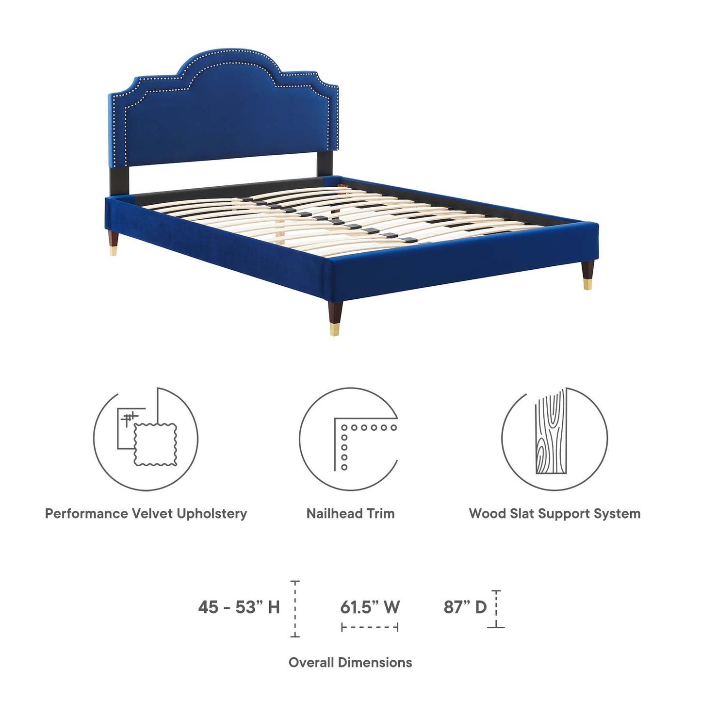 Aviana Performance Velvet Twin Bed By Modway - MOD-6794 | Beds | Modishstore - 32