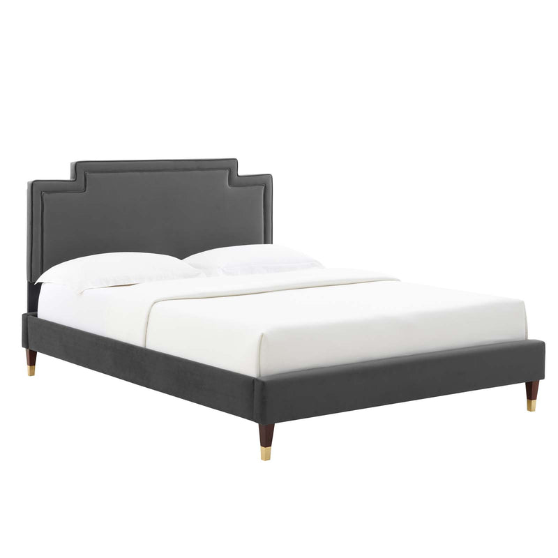 Liva Performance Velvet Twin Bed By Modway - MOD-6796 | Beds | Modishstore - 1