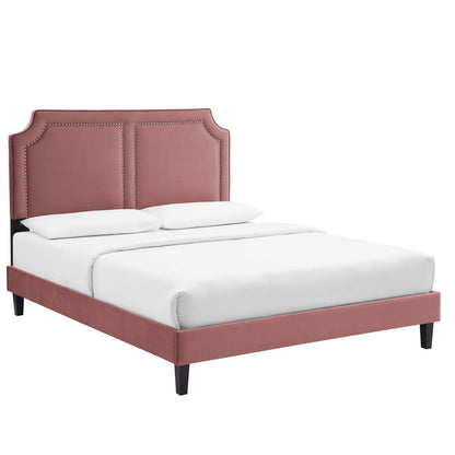 Novi Performance Velvet Twin Bed By Modway - MOD-6798 | Beds | Modishstore - 12