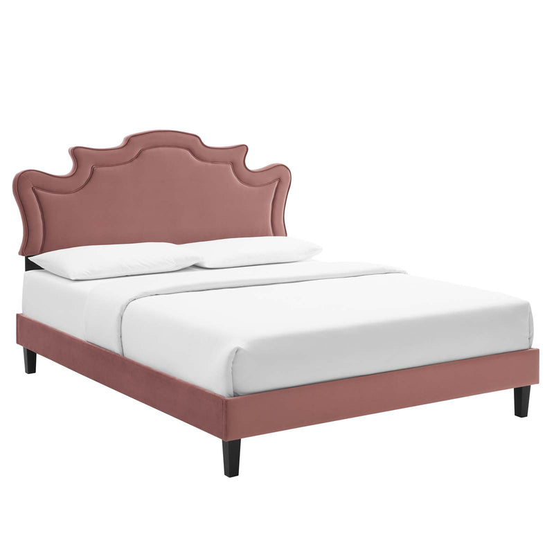 Neena Performance Velvet Twin Bed By Modway - MOD-6800 | Beds | Modishstore - 12