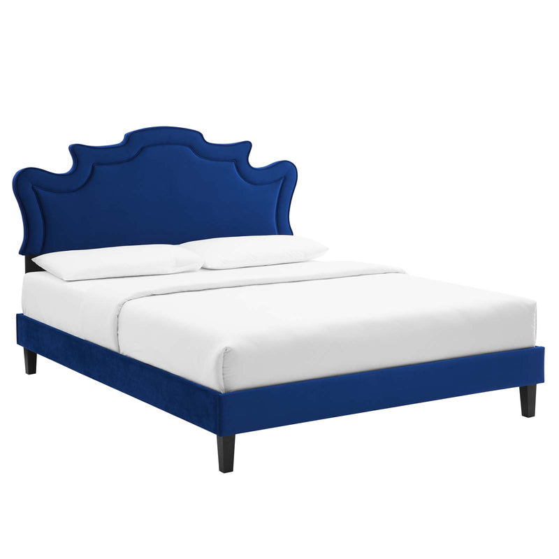 Neena Performance Velvet Twin Bed By Modway - MOD-6800 | Beds | Modishstore - 23