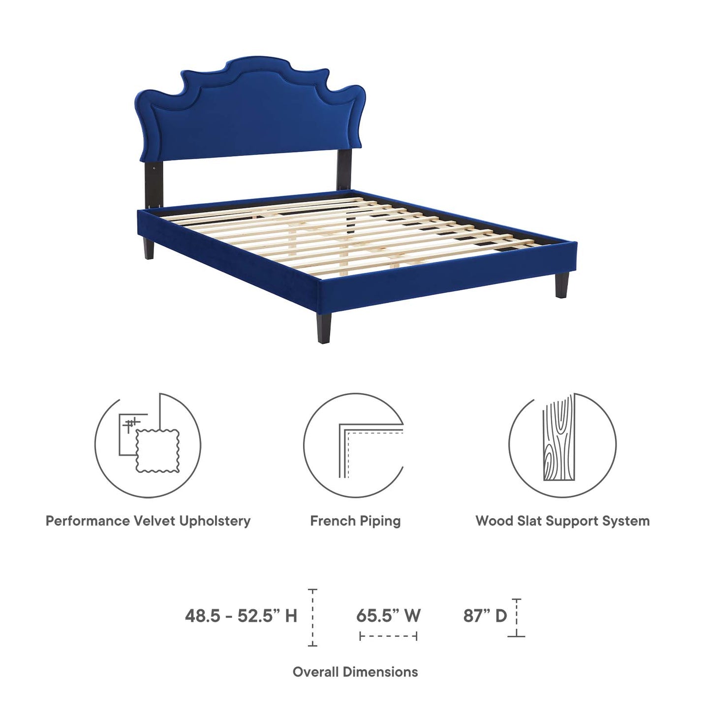 Neena Performance Velvet Twin Bed By Modway - MOD-6800 | Beds | Modishstore - 32