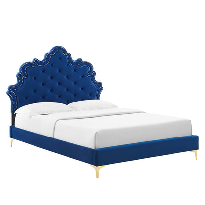 Sasha Button-Tufted Performance Velvet Full Bed By Modway - MOD-6802 | Beds | Modishstore - 12