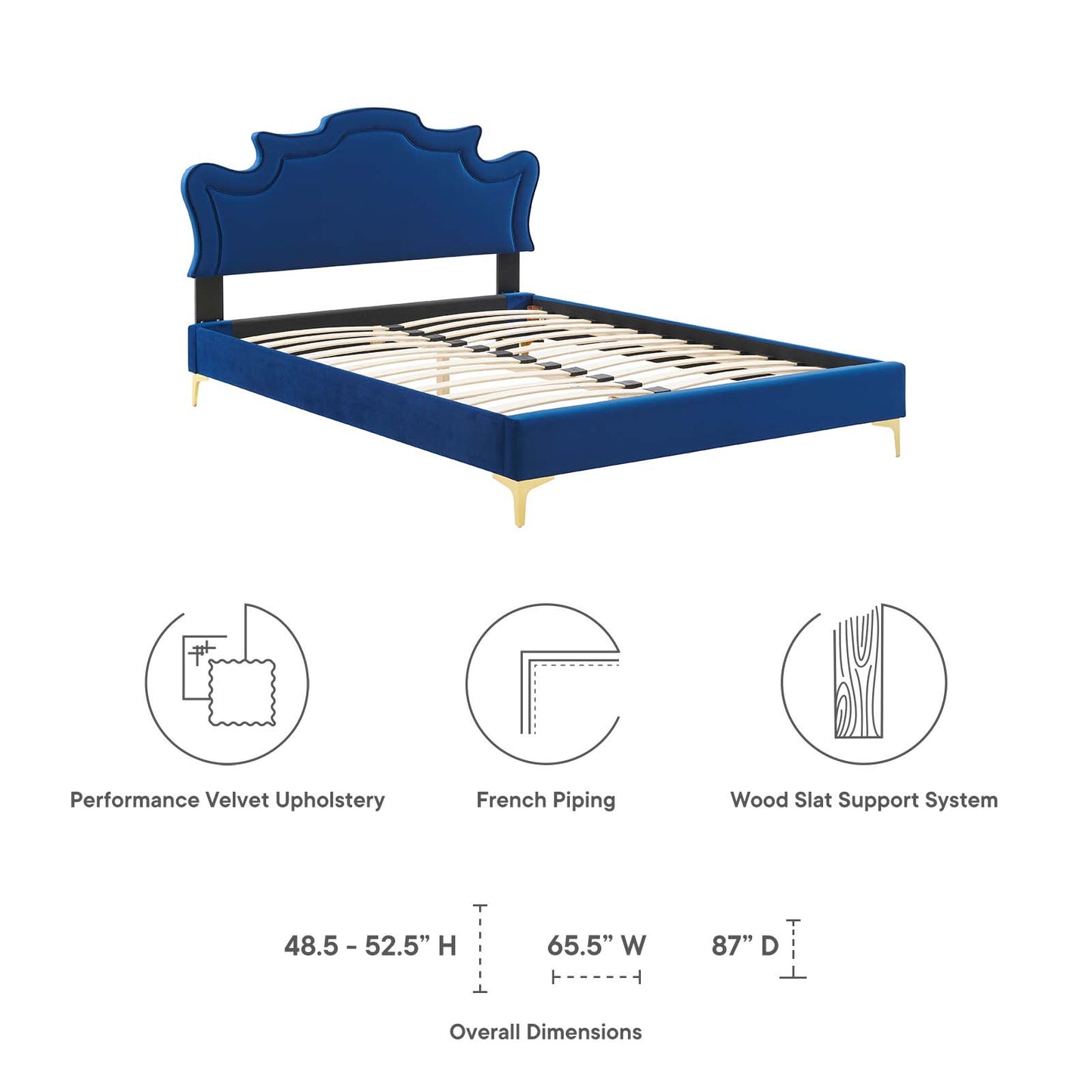 Neena Performance Velvet Full Bed By Modway - MOD-6805 | Beds | Modishstore - 32