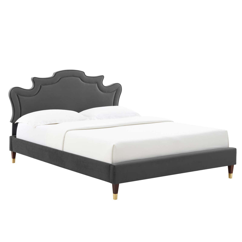 Neena Performance Velvet Full Bed By Modway - MOD-6810 | Beds | Modishstore - 1