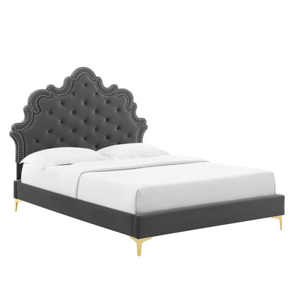 Sasha Button-Tufted Performance Velvet Queen Bed By Modway - MOD-6817 | Beds | Modishstore - 2