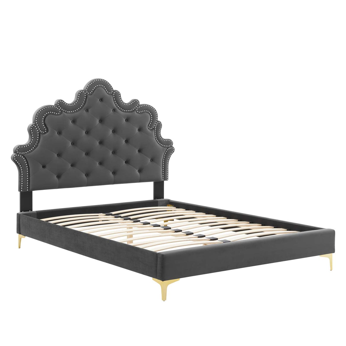 Sasha Button-Tufted Performance Velvet Queen Bed By Modway - MOD-6817 | Beds | Modishstore - 5