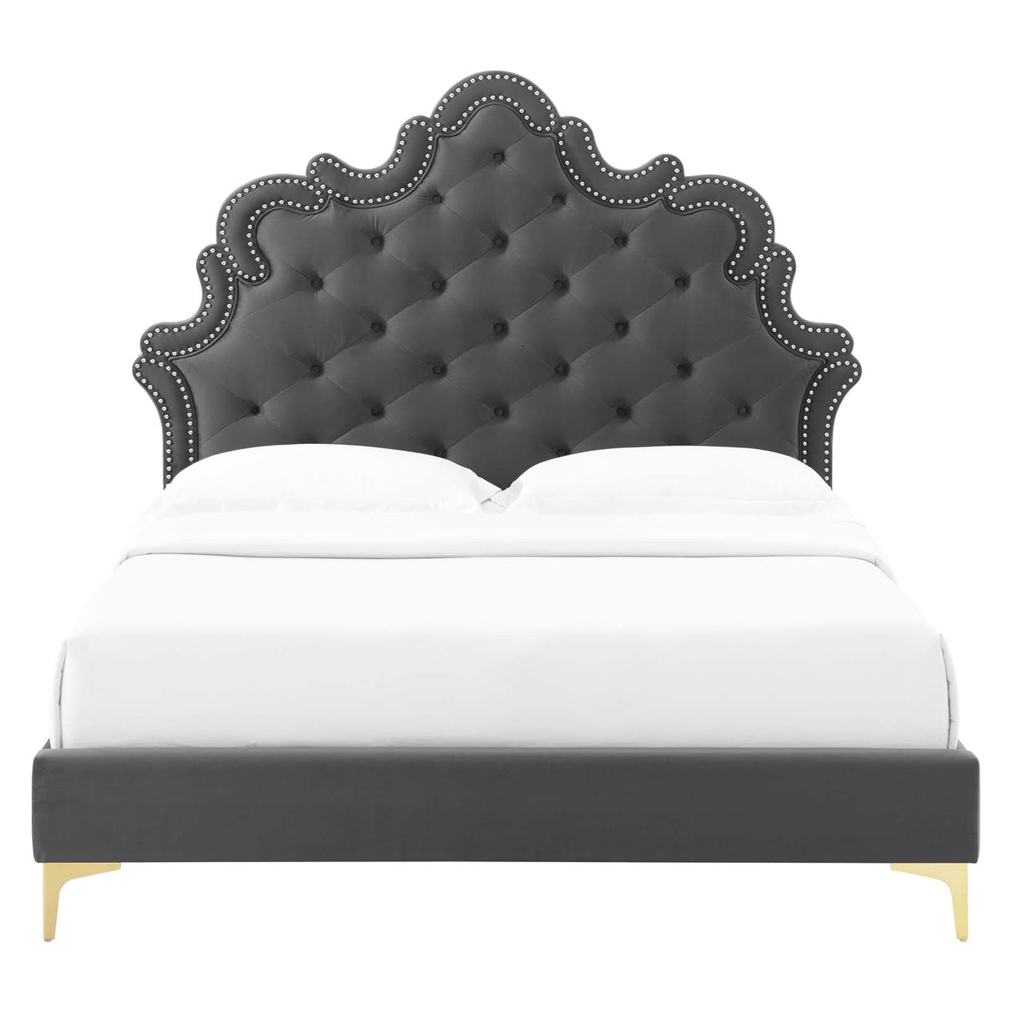 Sasha Button-Tufted Performance Velvet Queen Bed By Modway - MOD-6817 | Beds | Modishstore - 7