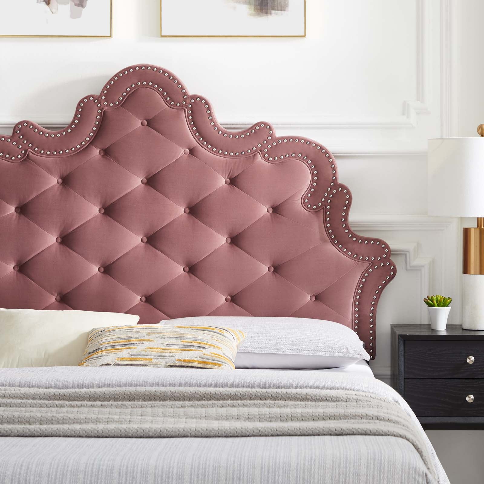 Sasha Button-Tufted Performance Velvet Queen Bed By Modway - MOD-6817 | Beds | Modishstore - 14