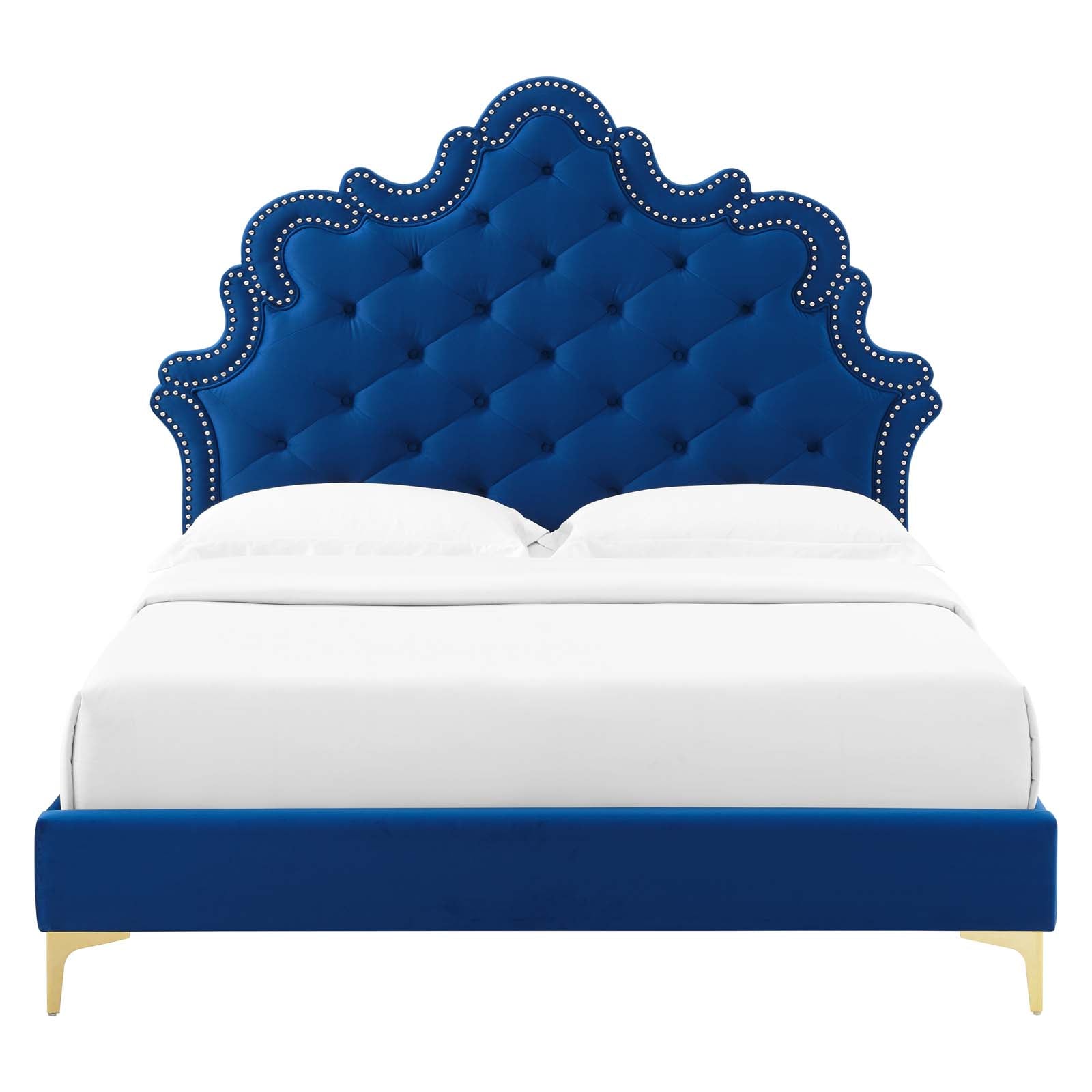 Sasha Button-Tufted Performance Velvet Queen Bed By Modway - MOD-6817 | Beds | Modishstore - 29