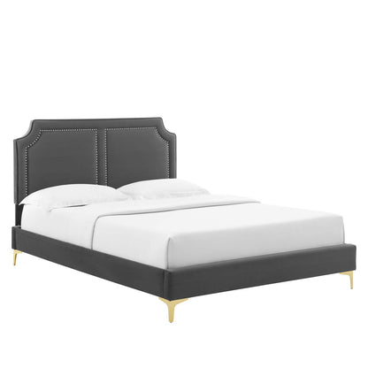 Novi Performance Velvet Queen Bed By Modway - MOD-6818 | Beds | Modishstore - 2