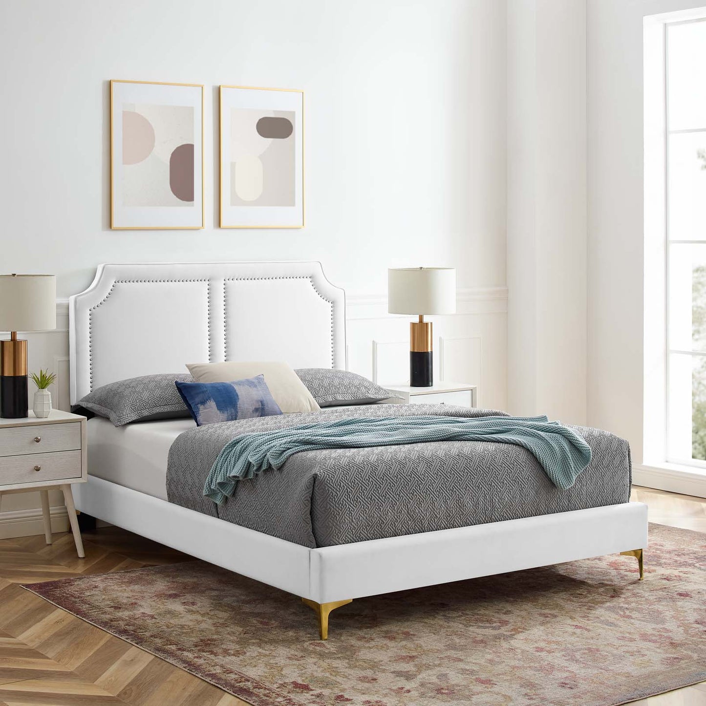 Novi Performance Velvet Queen Bed By Modway - MOD-6818 | Beds | Modishstore - 34