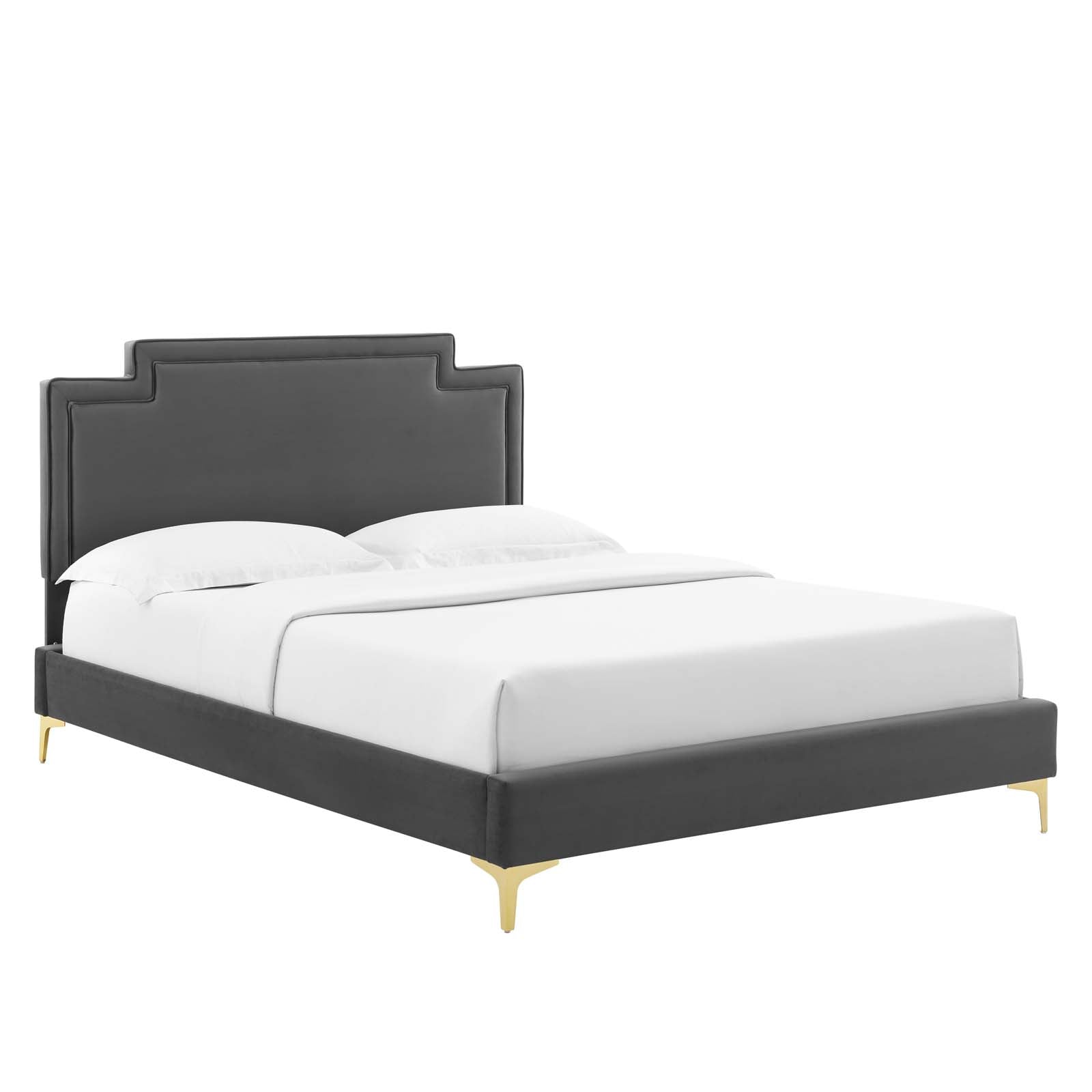 Liva Performance Velvet Queen Bed By Modway - MOD-6821 | Beds | Modishstore - 2