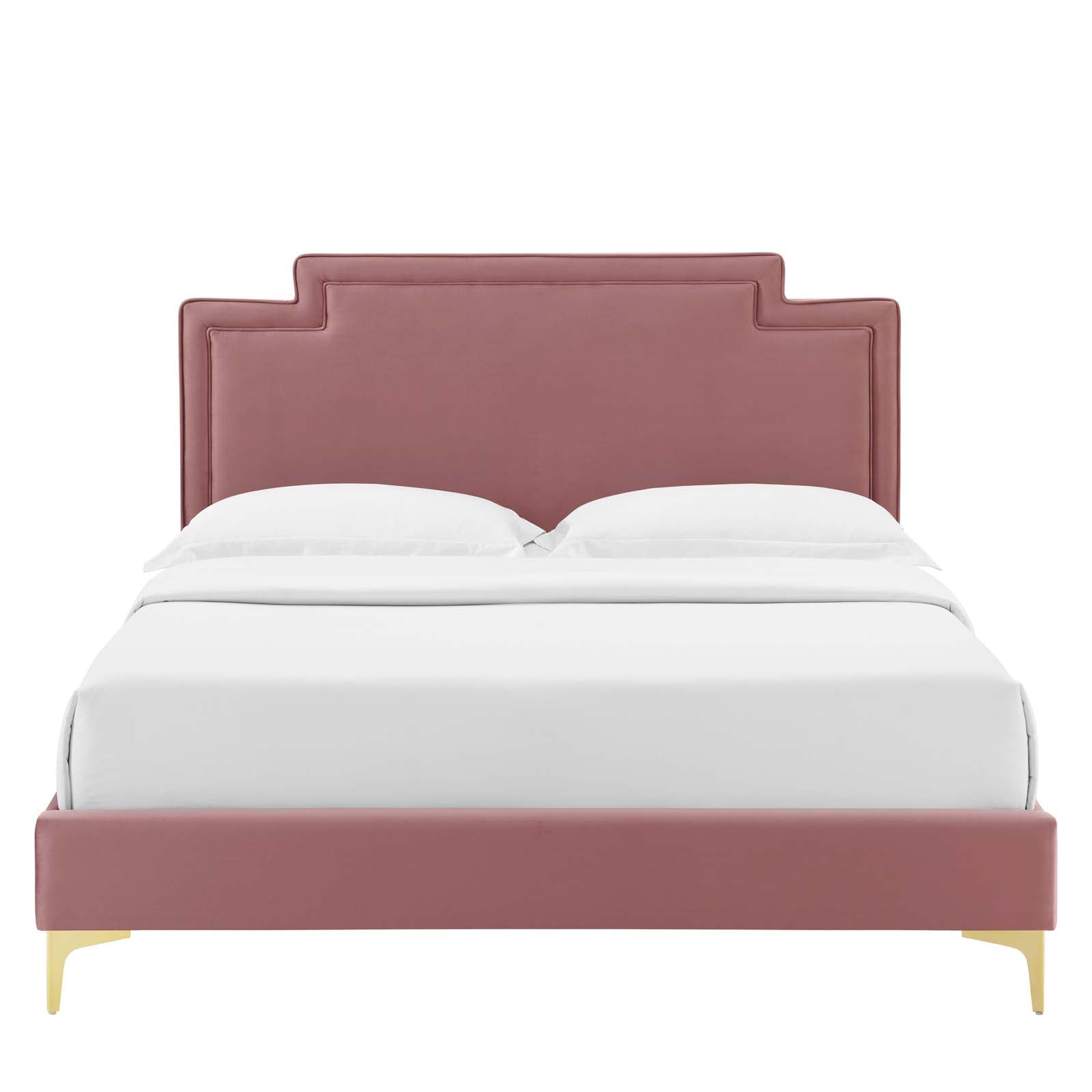 Liva Performance Velvet Queen Bed By Modway - MOD-6821 | Beds | Modishstore - 18