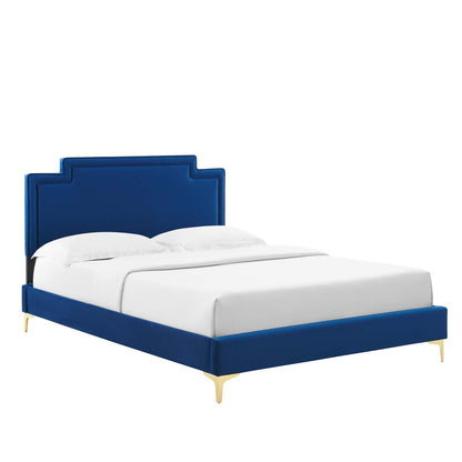 Liva Performance Velvet Queen Bed By Modway - MOD-6821 | Beds | Modishstore - 24