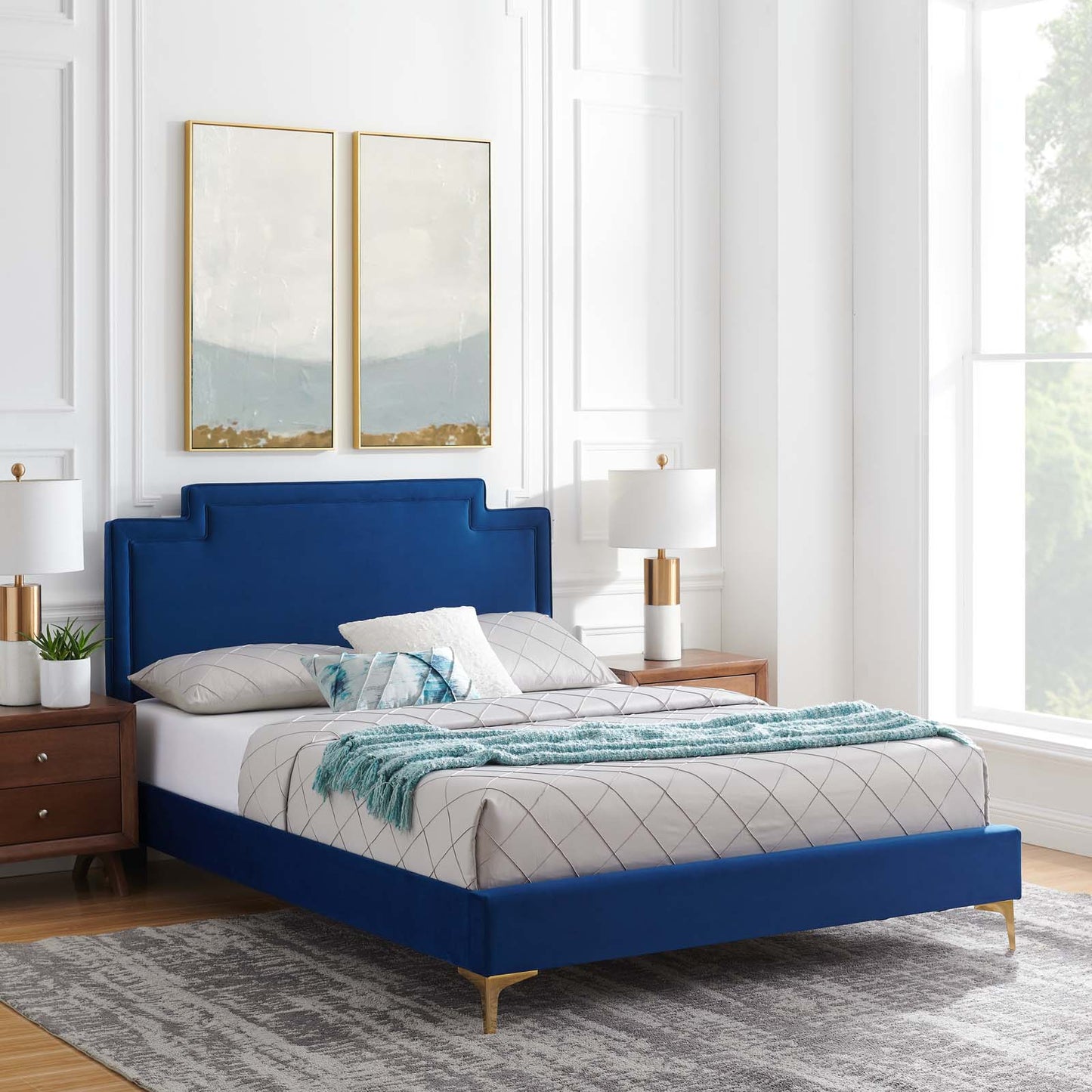 Liva Performance Velvet Queen Bed By Modway - MOD-6821 | Beds | Modishstore - 23