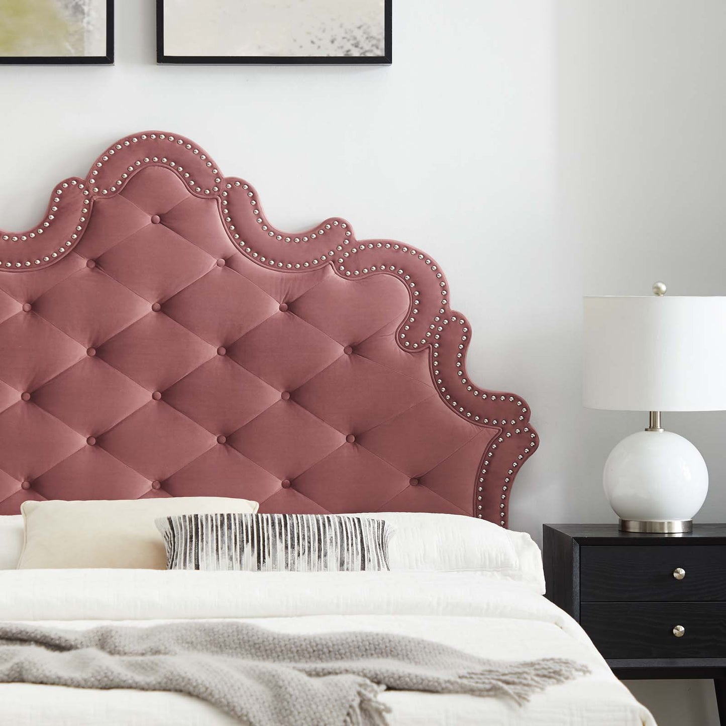 Sasha Button-Tufted Performance Velvet Queen Bed By Modway - MOD-6822 | Beds | Modishstore - 3