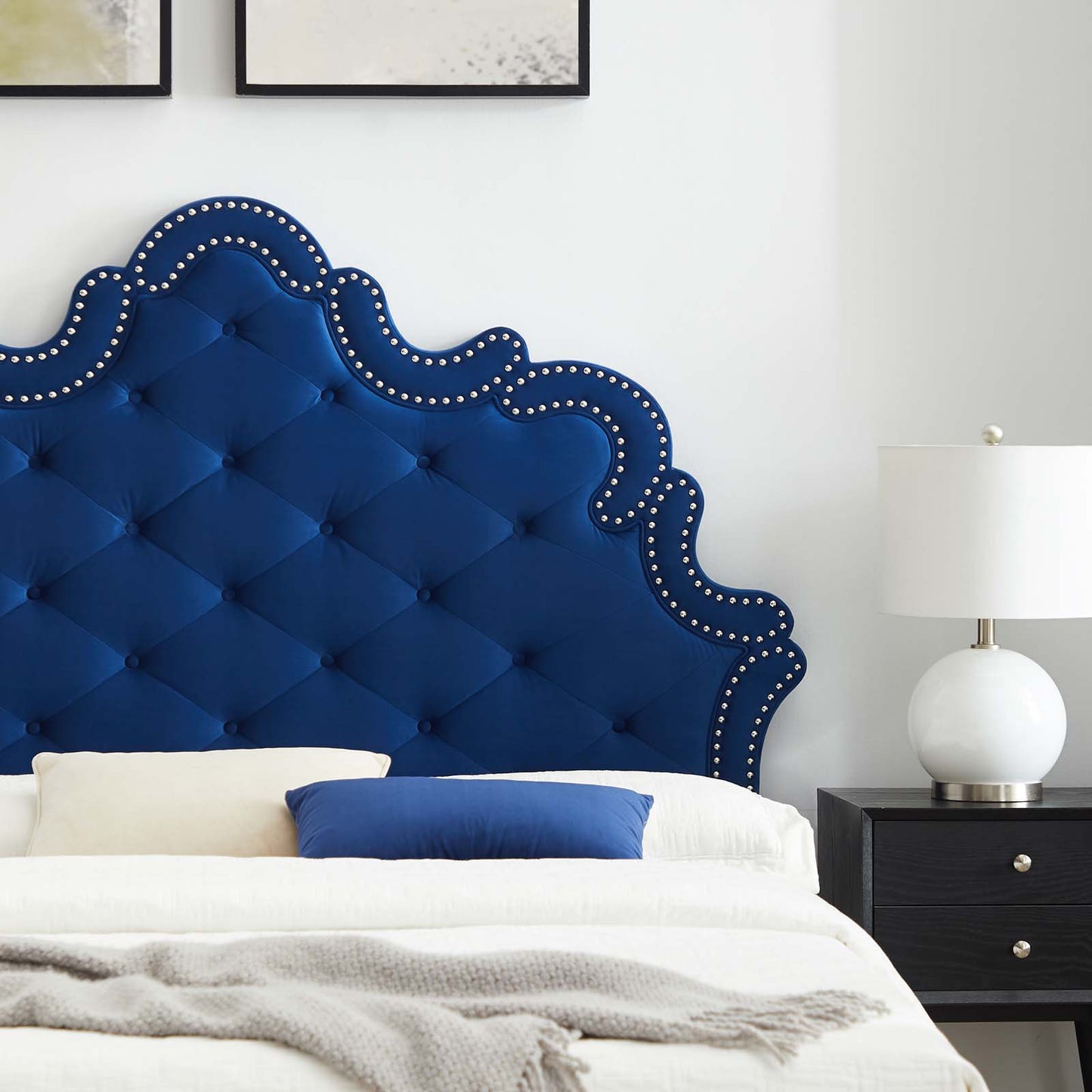 Sasha Button-Tufted Performance Velvet Queen Bed By Modway - MOD-6822 | Beds | Modishstore - 14