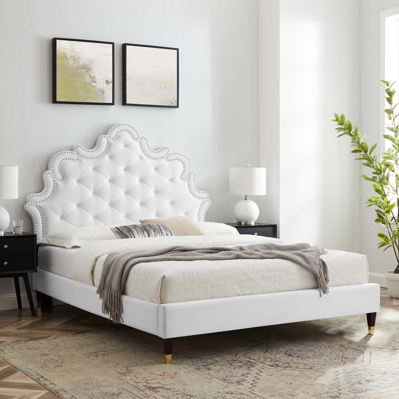 Sasha Button-Tufted Performance Velvet Queen Bed By Modway - MOD-6822 | Beds | Modishstore - 23