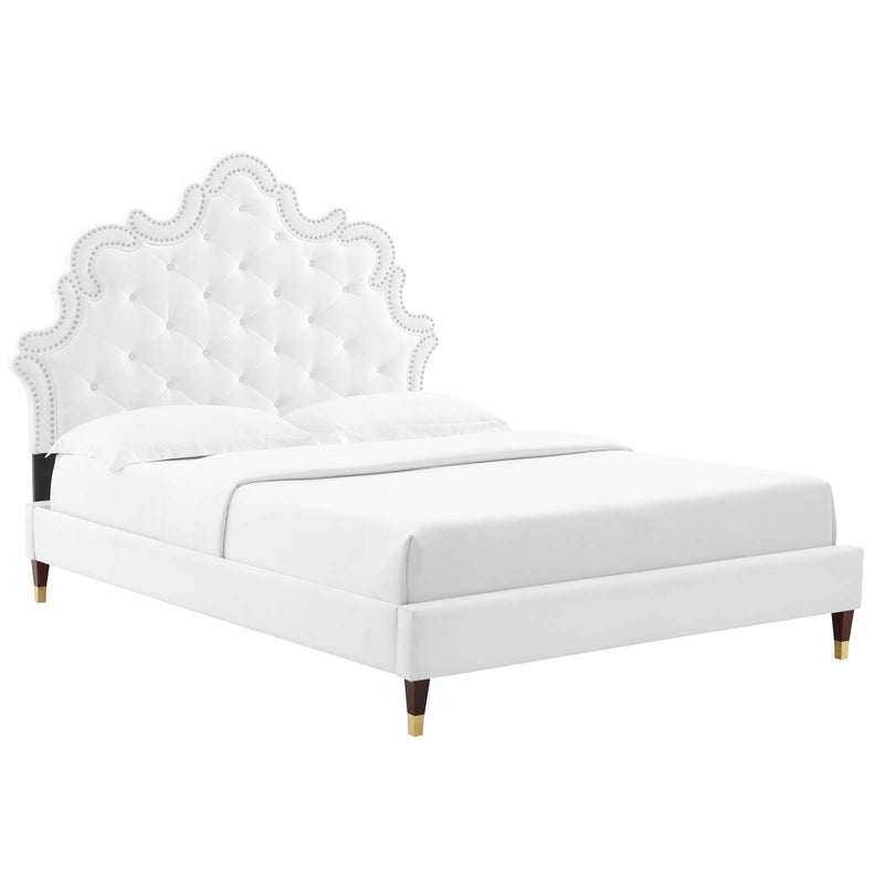 Sasha Button-Tufted Performance Velvet Queen Bed By Modway - MOD-6822 | Beds | Modishstore - 24