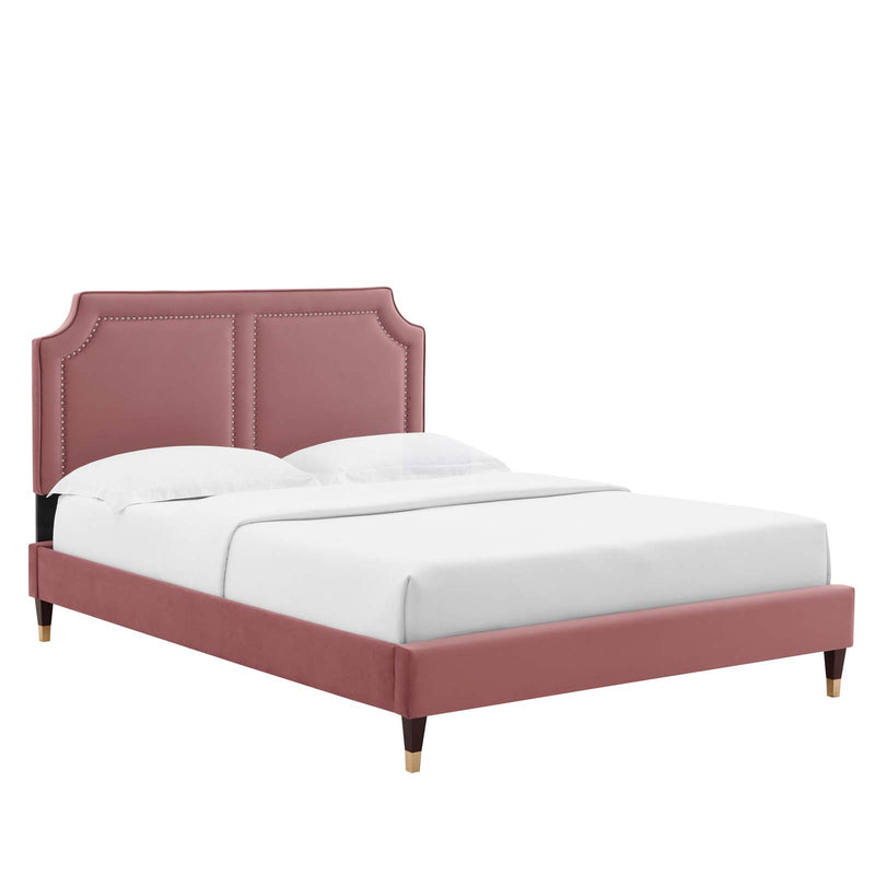 Novi Performance Velvet Queen Bed By Modway - MOD-6823 | Beds | Modishstore - 13