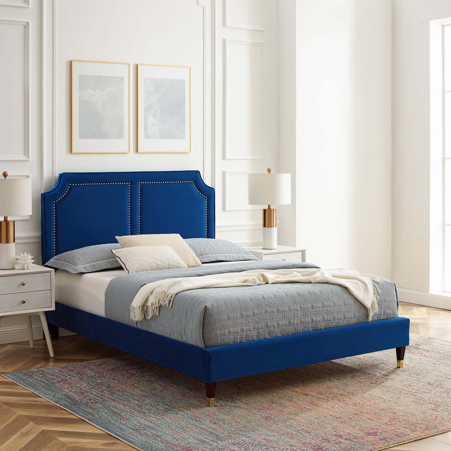 Novi Performance Velvet Queen Bed By Modway - MOD-6823 | Beds | Modishstore - 23