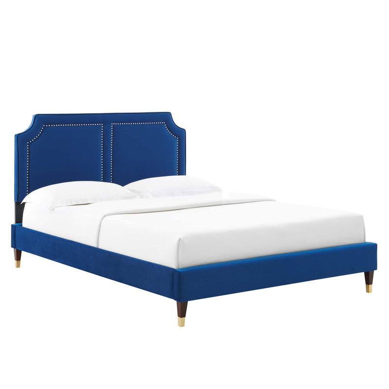 Novi Performance Velvet Queen Bed By Modway - MOD-6823 | Beds | Modishstore - 24