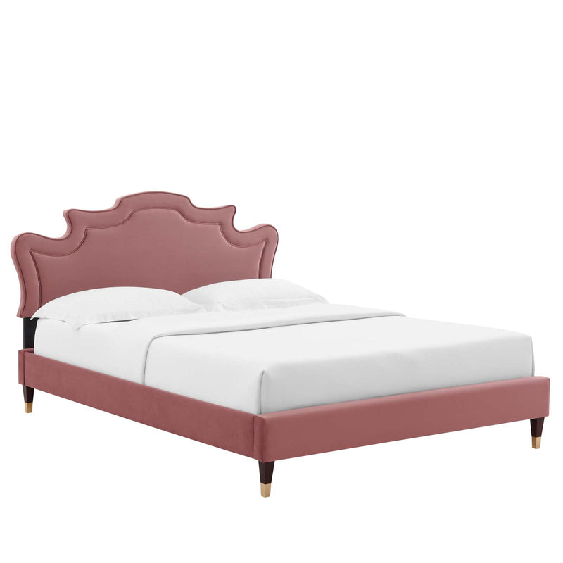 Neena Performance Velvet Queen Bed By Modway - MOD-6825 | Beds | Modishstore - 13