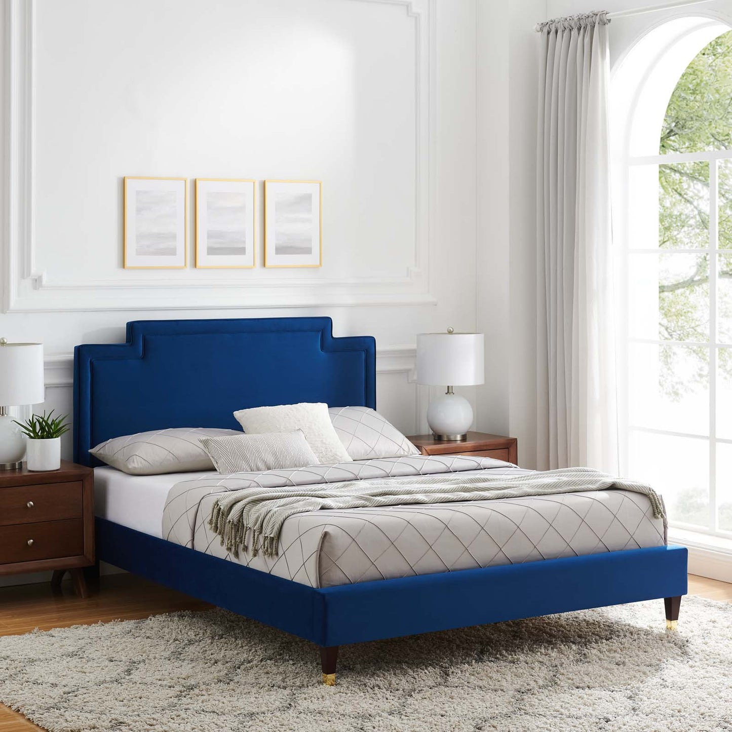 Liva Performance Velvet Queen Bed By Modway - MOD-6826 | Beds | Modishstore - 23