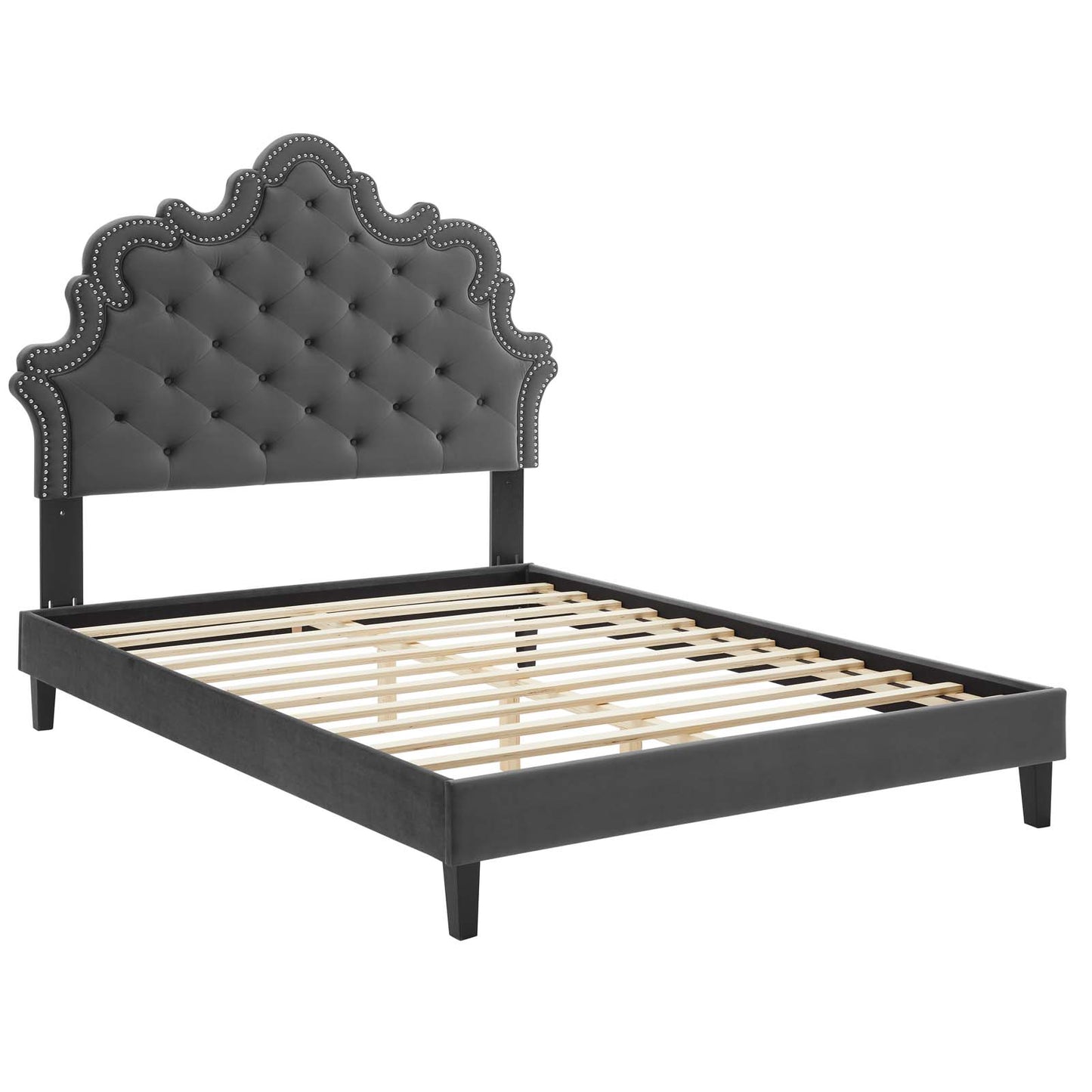 Sasha Button-Tufted Performance Velvet Queen Bed By Modway - MOD-6827 | Beds | Modishstore - 5