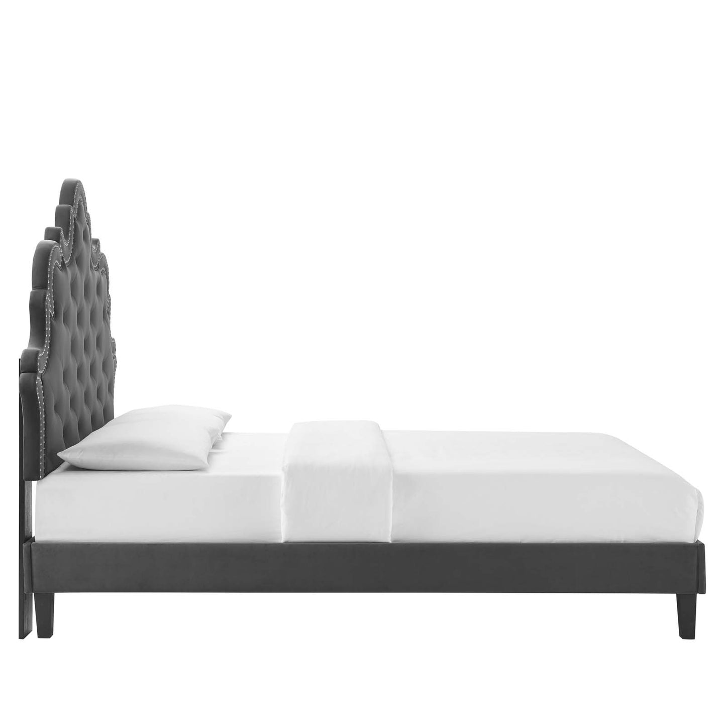 Sasha Button-Tufted Performance Velvet Queen Bed By Modway - MOD-6827 | Beds | Modishstore - 6