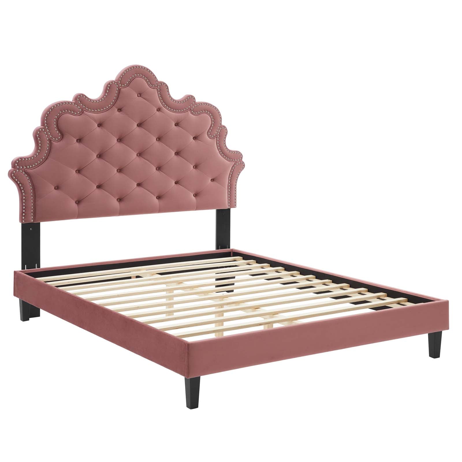 Sasha Button-Tufted Performance Velvet Queen Bed By Modway - MOD-6827 | Beds | Modishstore - 16
